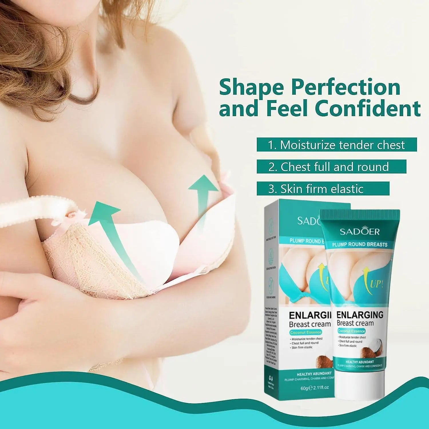 Fast Growth Breast Enlargement Cream Increase Tightness Enlarge Breast Bust Care Oil Body Moisturizing Smooth Bright Care Cream