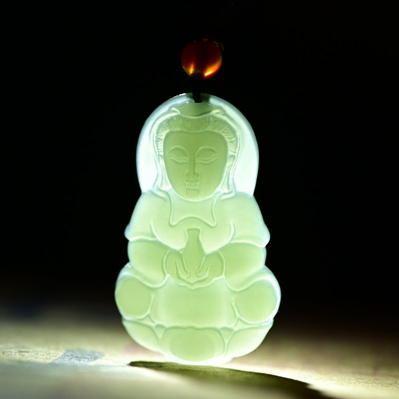 Guanyin Jade Pendant Male Jade Buddha Pendant Jade Customization