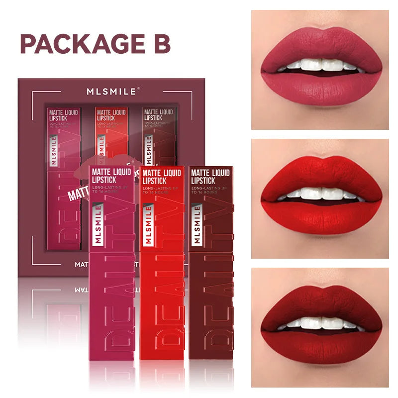6 Colors Matte Bullet Lipstick Waterproof Long-Lasting Velvet Lipstick Easy To Wear 2023 Nude Batom Nutritious Makeup