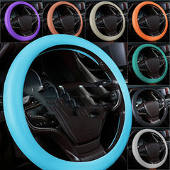 Car steering wheel cover silicone direction cover wear-resistant anti-slip four-season universal car direction silicone cover