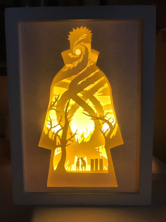 Light Shadow Paper Carving Light Box Drawings Handmade Multi-Layer Paper Art DIY Electronic Version Form Drawing