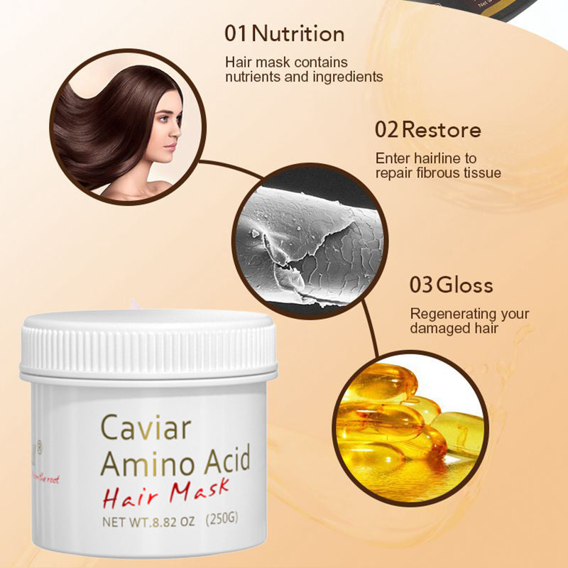 Caviar Hair Mask Amino Acid Conditioner Keratin Magical Treatment Mask Moisturizing Repair Damage Restore Soft Hair For All Hair