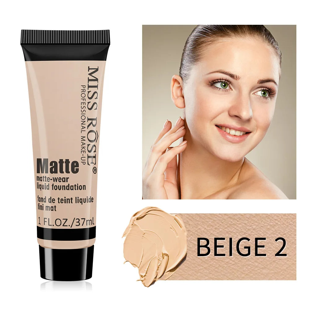 Liquid Foundation Cream Face Concealer Cover Base Cosmetics Natural Oil Control Waterproof Long Lasting Facial Cream Makeup Tool